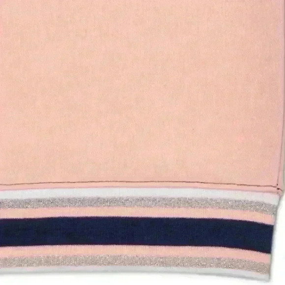 Athletic Works Girls Pink Blue Sleeve Sweatshirt Glitter Striped Waistband XL - Picture 6 of 7